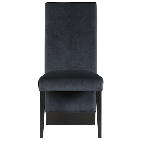 Global Furniture Usa Contemporary Velvet D12 Black Dining Chair 4863 - main